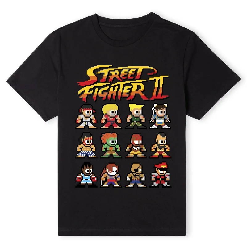 

0329 Street Fighter Retro Combat Gift t shirt Arcade game Graphic Tee 100% cotton print Y2K Clothes Large size Tops S-6XL