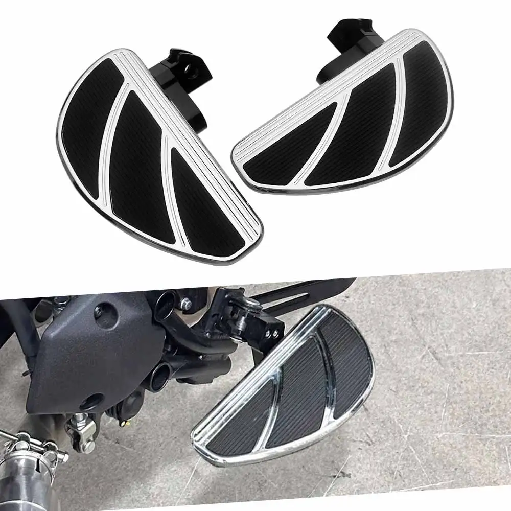 Aluminum Front Rider Foot Rest Pegs Motorcycle Accessories Wide Floorboards Compatible With Kawasaki Eliminator 500 ABS SE 24-26