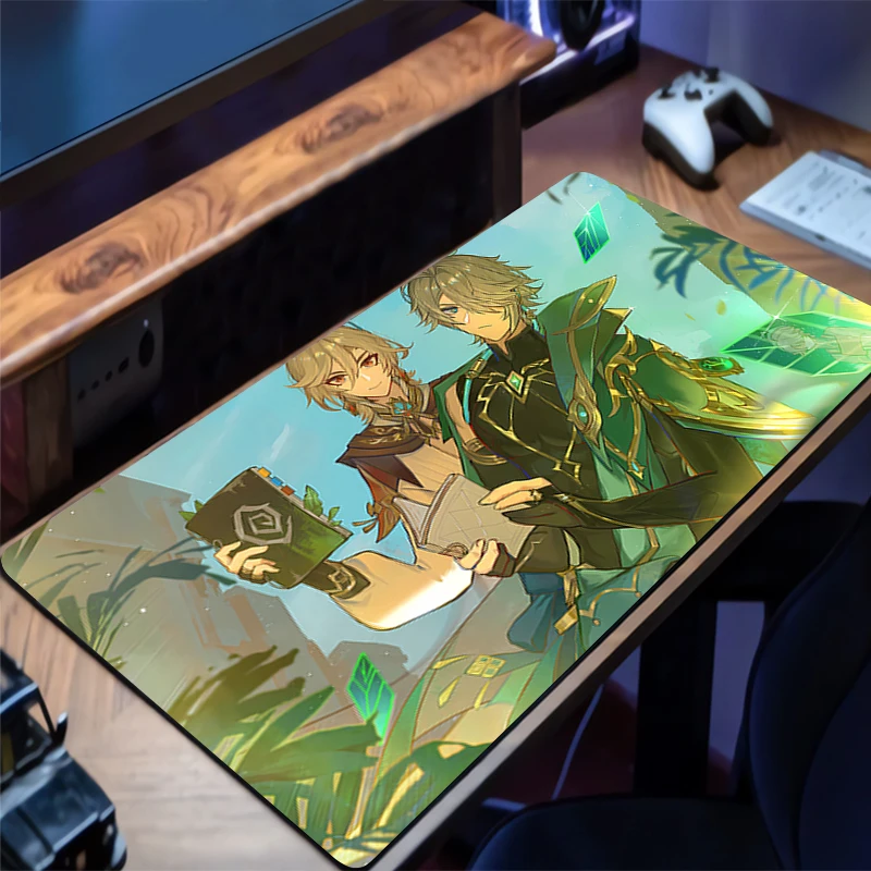 

Mouse Pad G-genshin Impact Alhaitham Mousepad Desktop Anti-slip Protective Mat Computer Keyboard Pad Mausepad Anti-skid Pad