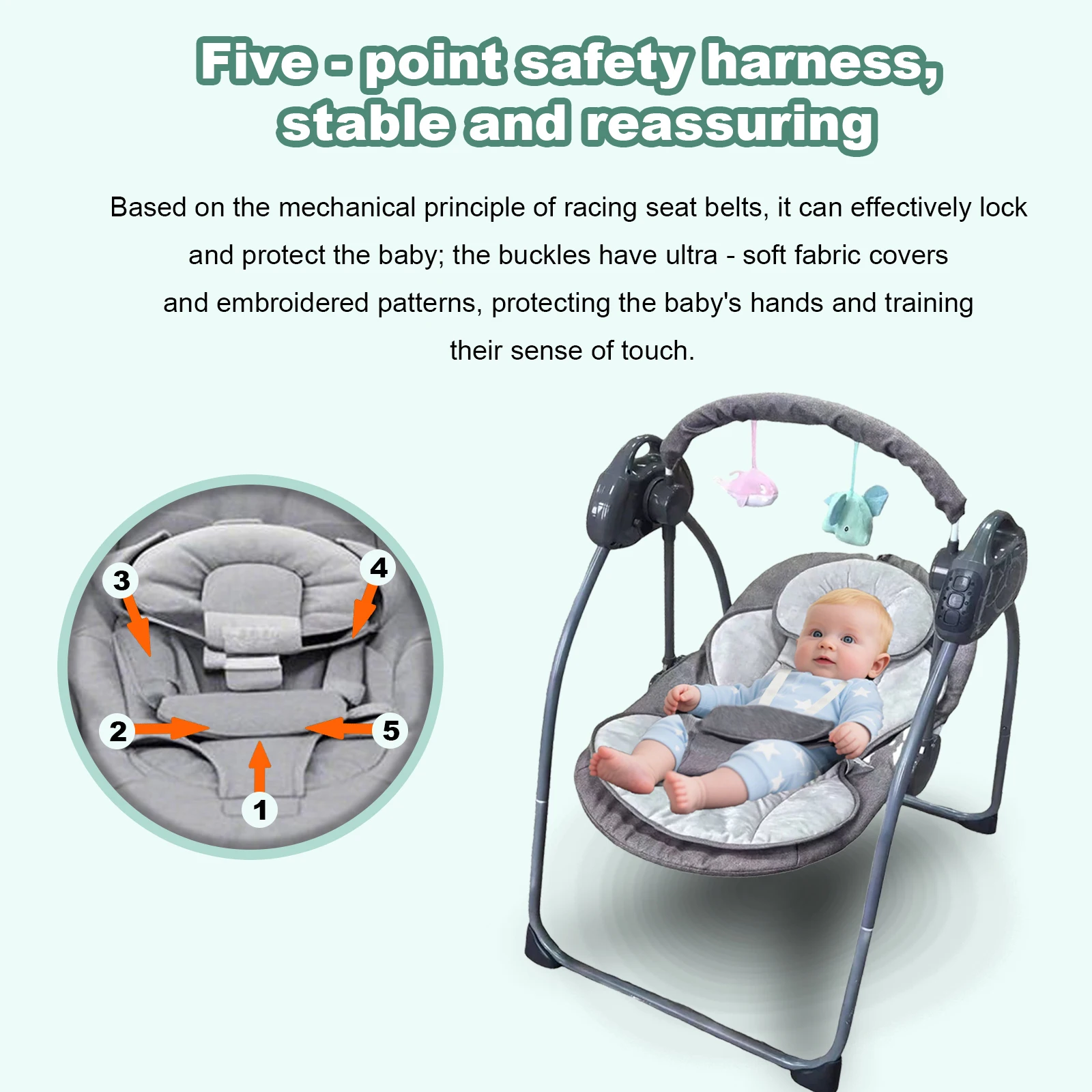 Foldable Smart Electric Baby Cradle MP3 Music Sleeping Bed Bluetooth Remote Control Rocking Chair Babies Nest With Mosquito Net