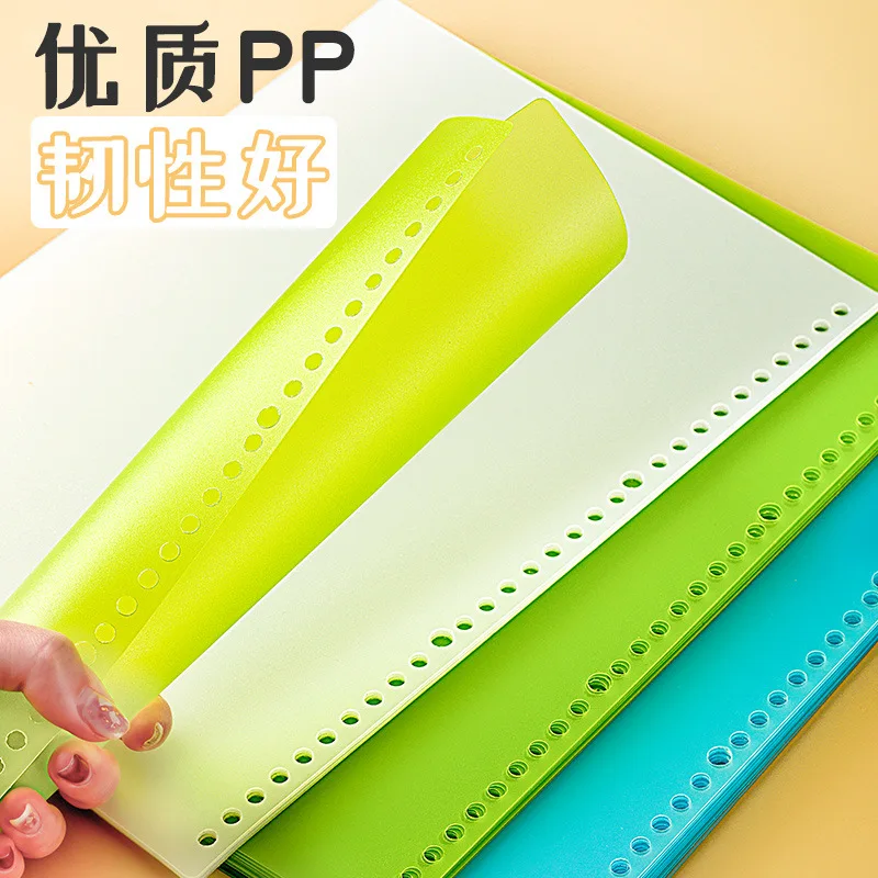 6pcs Loose-leaf Cover Cover 30 Holes B5 Loose-leaf Book Shell 26 Holes A5 Loose-leaf Binding Leather Transparent Plastic Color P