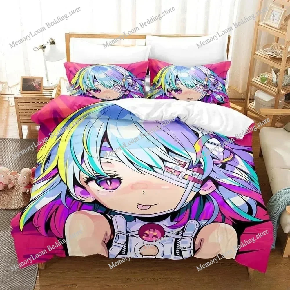 ثلاثية الأبعاد طباعة أنيمي Dohna Dohna طقم سرير واحد التوأم كامل الملكة الملك الحجم طقم سرير الكبار طفل غرفة نوم حاف مجموعات غطاء المنسوجات المنزلية #3