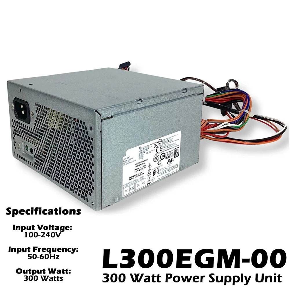 لـ Dell 3630 Tower 300W Power Supply L300EGM 00 TG7YF محول بديل مع كفاءة وحماية محسنة للطاقة