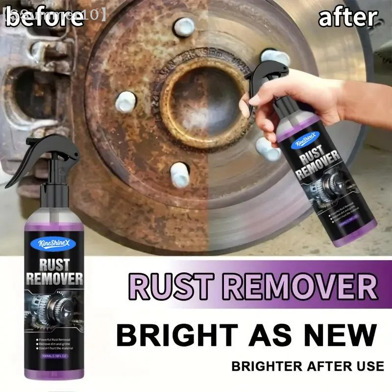 【SSummer10】Multi-Purpose Rust Remover Spray - Strong Elimination for Chrome Paint Automotive Maintenance Iron Buildup【SS】