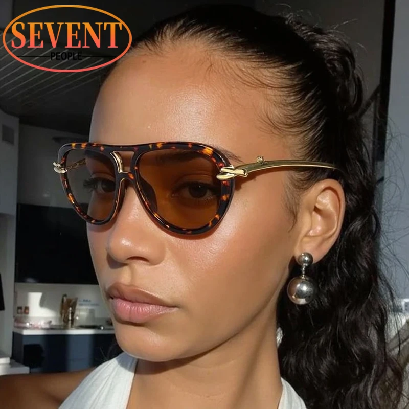 Vintage Oversized Pilot Punk Sunglasses Women 2026 Luxury  display picture 2