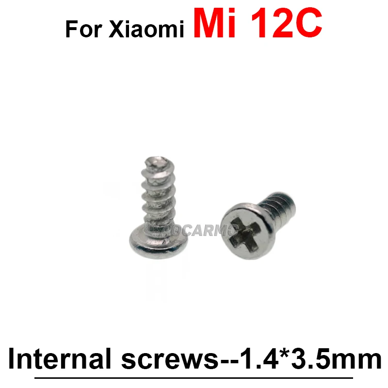 100Pcs Screw Internal screws For Xiaomi 12C Mi12C Replacement Parts 1.4*3.5mm