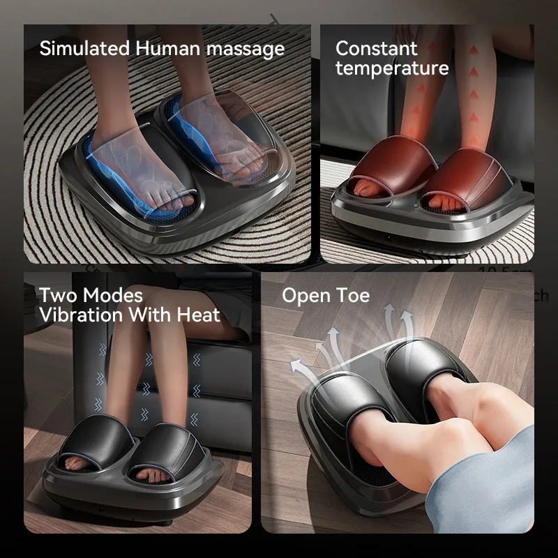 Electric Heated Air Pressure Deep Foot Job Massager Machine Roller Shoes Increases Blood Multi-function Foot Massager