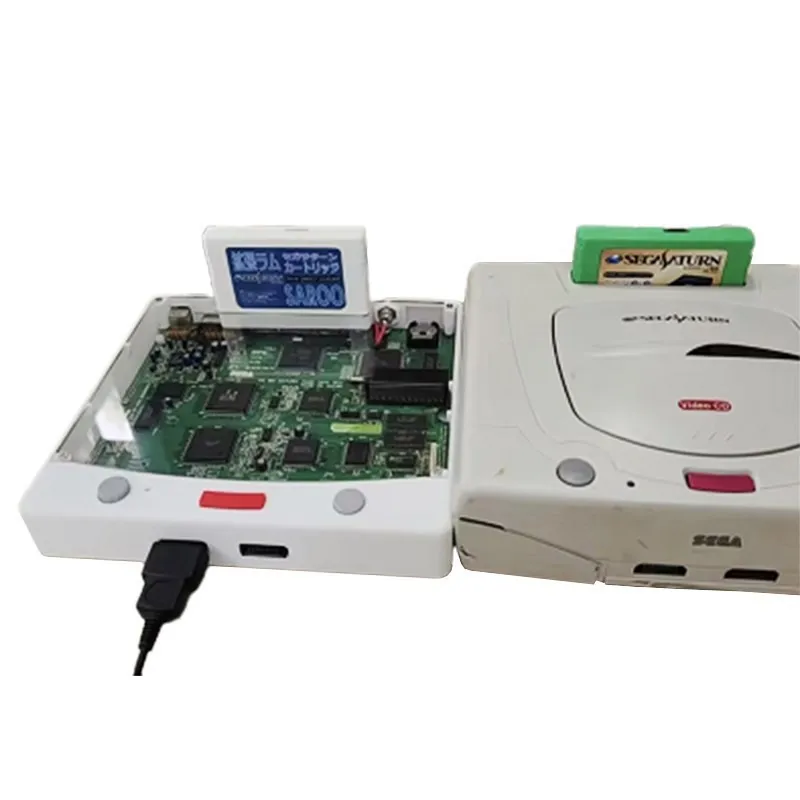 Modified Saturn Game Console Exclusively For Saroo Transparent SS Game Console NO CD Reader