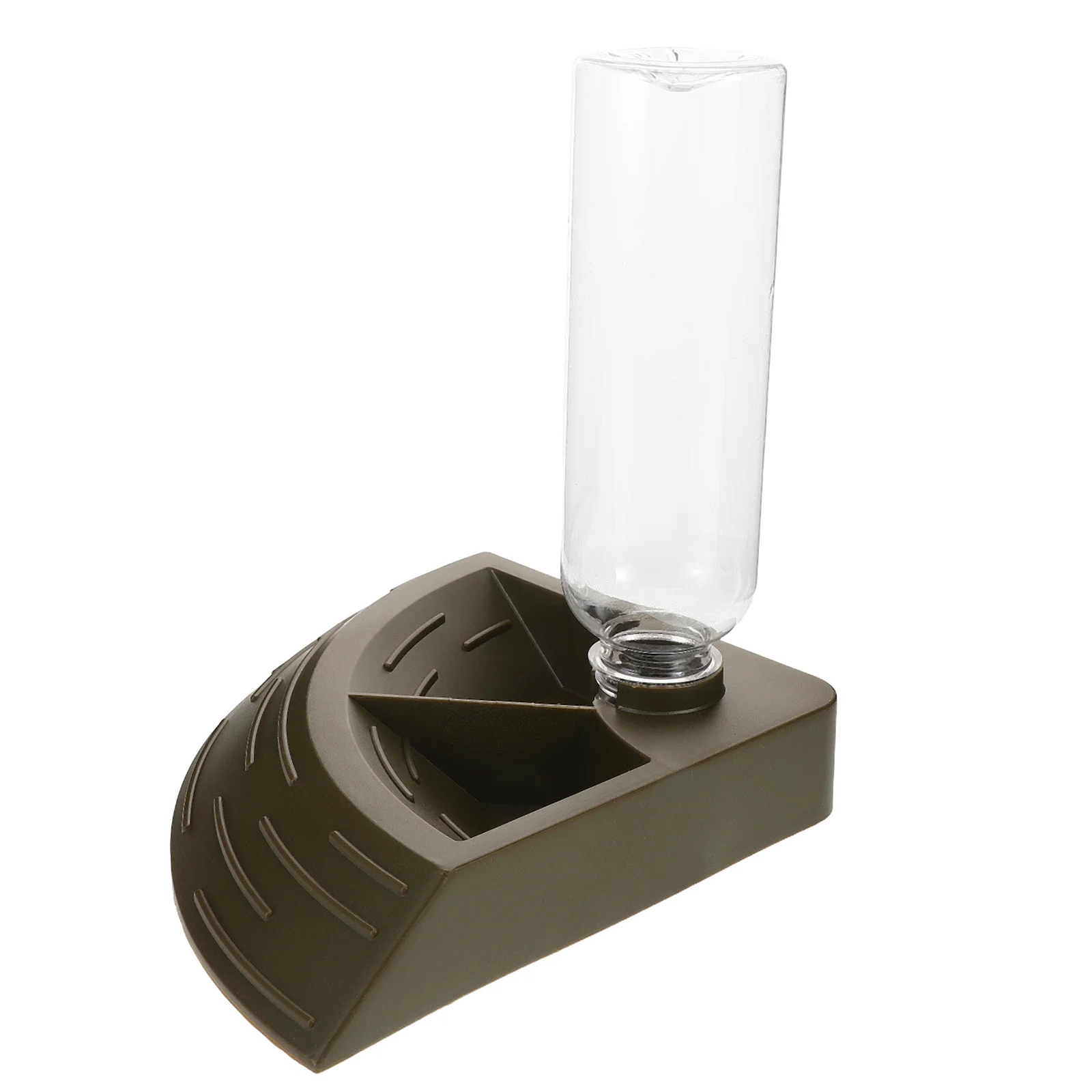 

Reptile Water Dish Food Bowl 2-In-1 Triangular Design For Lizards Turtles Amphibians Plastic Anti-Tip Feeder - Crawling