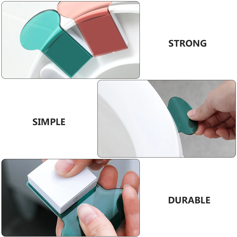 

6 Pcs Toilet Lid Lifter Seat Cover Handle Non Deformable Tool Double Sided Adhesive Bathroom Supplies Strong Durable Stylish