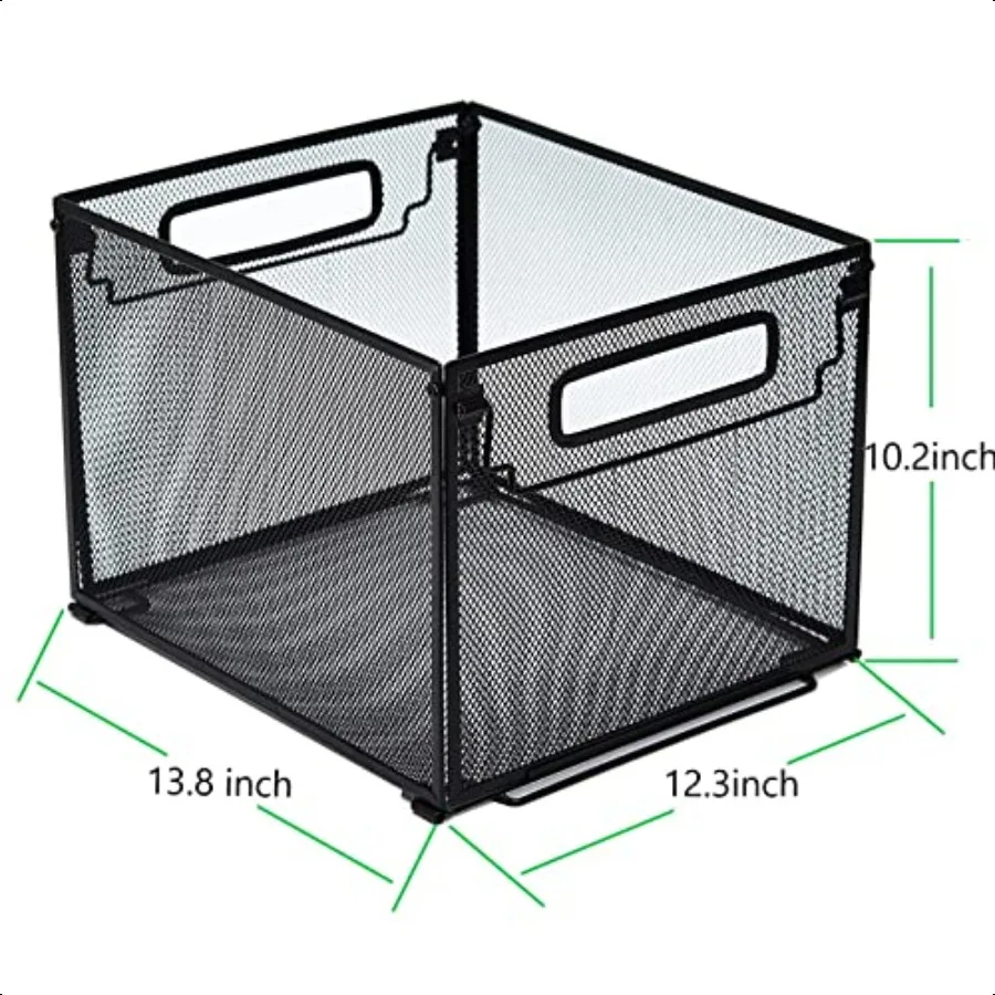 SETTFRFE 2-пакетный органайзер для файлов, металлические ящики для файлов для подвешивания папок, подвесной органайзер для папок, размер буквы, черный