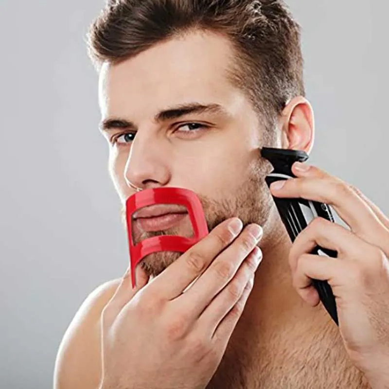 Men Neck Hair Trimming Ruler Neckline Guide Shaping Styling Beard Template Comb Neck Back Styler Shaping Ruler Barber Tools