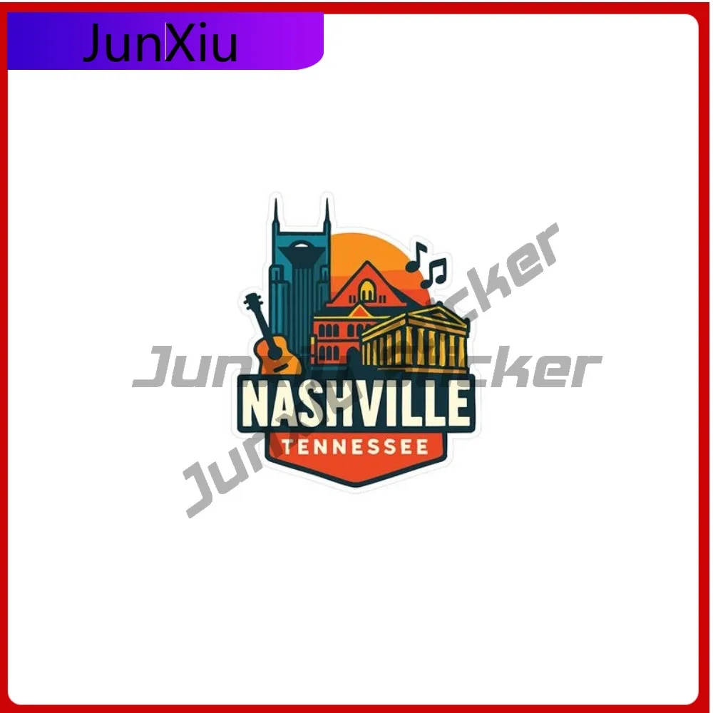 

Nashville Tennessee Sticker Vinyl Die-cut Decal Vacation City Skyline Landmark Design Custom Vehicle Decals Graffiti Windshield