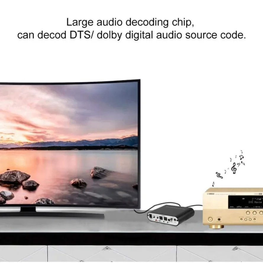 5.1 Audio Converter Digital DAC Audio Digital to Analog Converter DTS Channel Decoder Optical Fiber Coaxial Adapter for PS3 DVD view 6