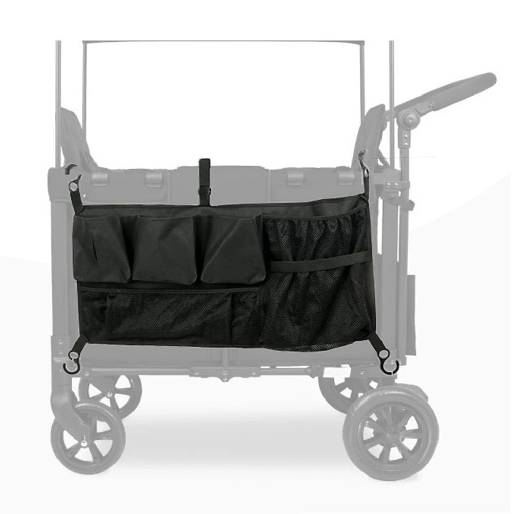 Easy Installation Cargo Net Bag Camping Organizer 28.5x13.5 Inch Stroller Cargo Net Elastic Installation Hooks