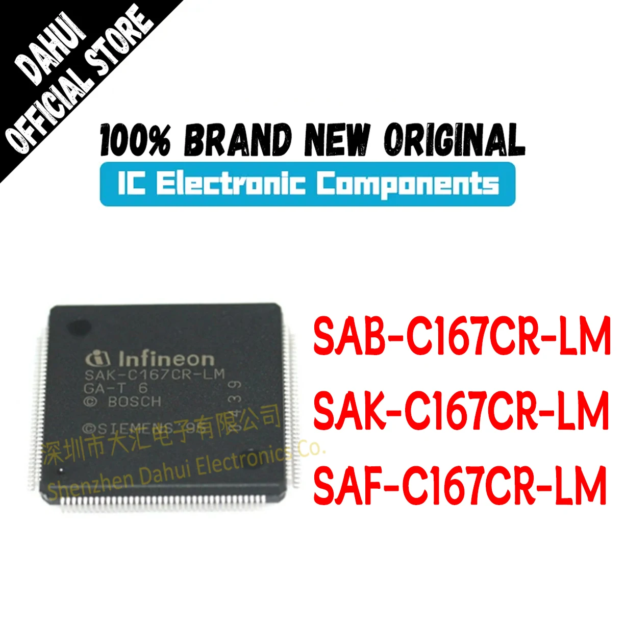 

Quality Brand New SAB-C167CR-LM SAK-C167CR-LM SAF-C167CR-LM SAB-C167CR SAK-C167CR SAF-C167CR IC Chip QFP-144