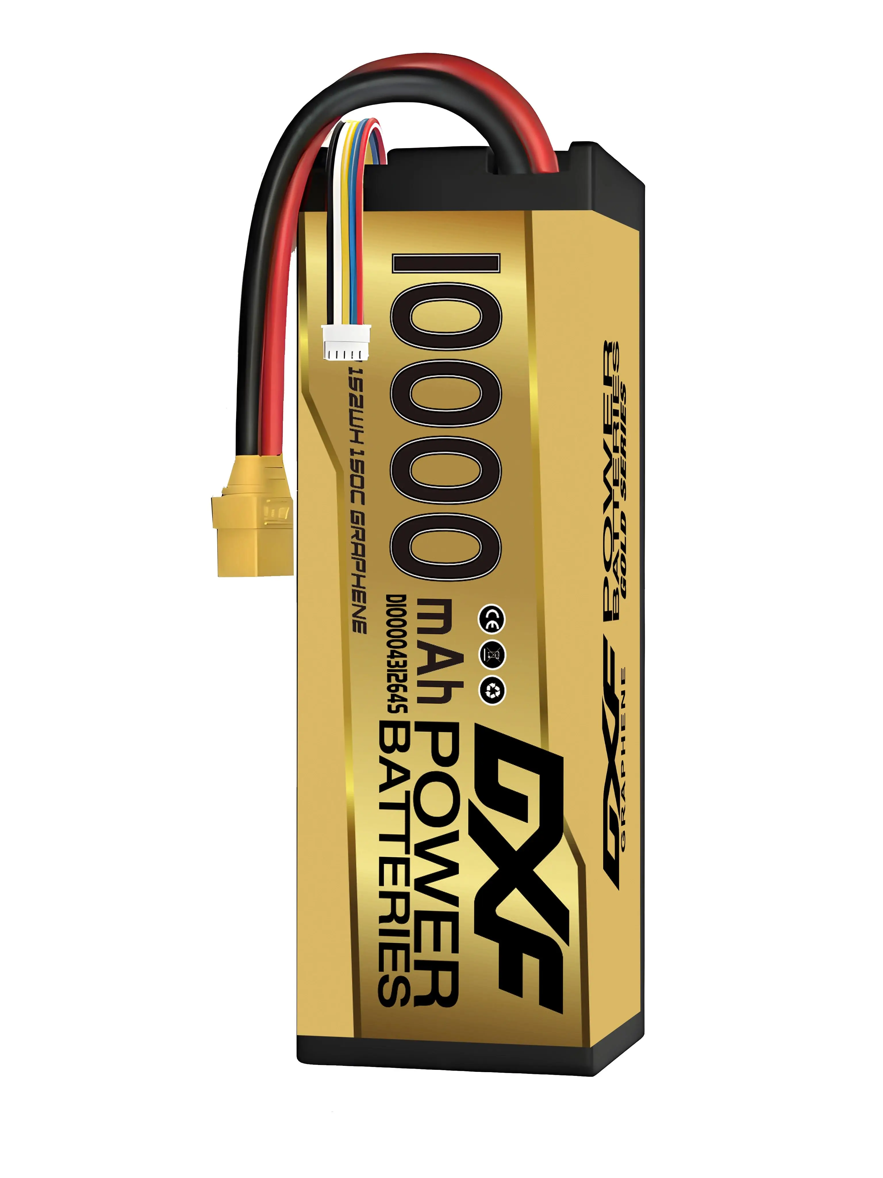 4S 15,2V 10000mAh 150C Lipo-Akku mit XT90 EC5 Stecker Hardcase für 1/8 Buggy Truggy Offroad Auto Boot LKW Flugzeug RACIN