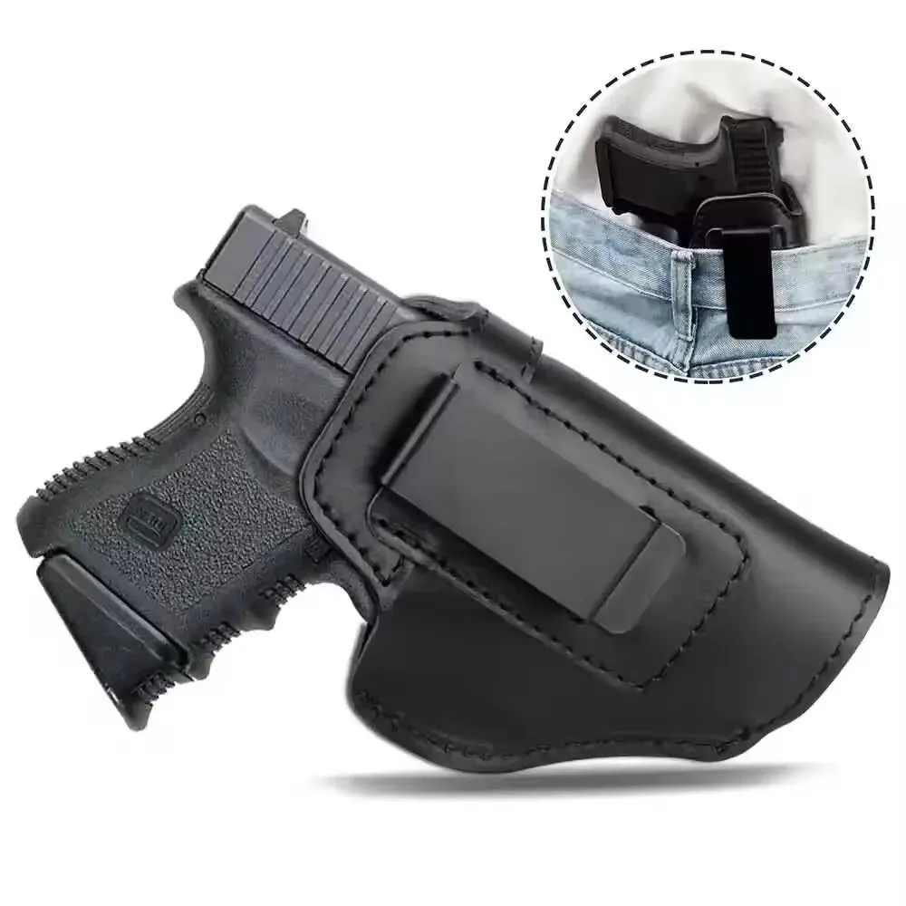 leather-multi-purpose-quick-pick-concealed-carry-waist-holster-for-glock-17-19-43x-segar-p365-left-and-right-hand-tactical-holst