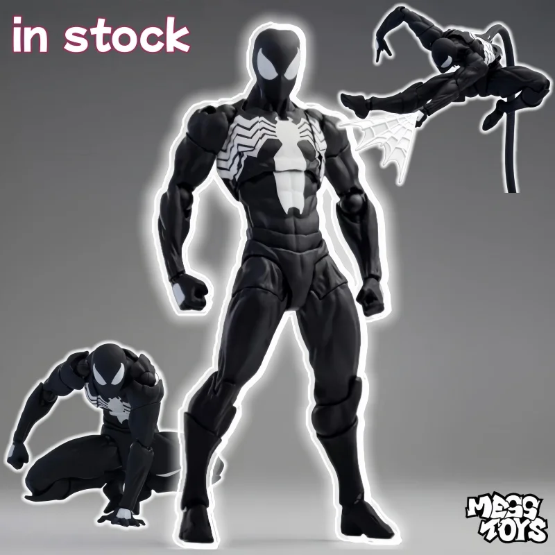 

New Sale Mess Toys The Ultimate Spiderman Black Neighbor Symbiotic Spider Man Action Figure Festvial Gifts Surprise Toy Cool Toy