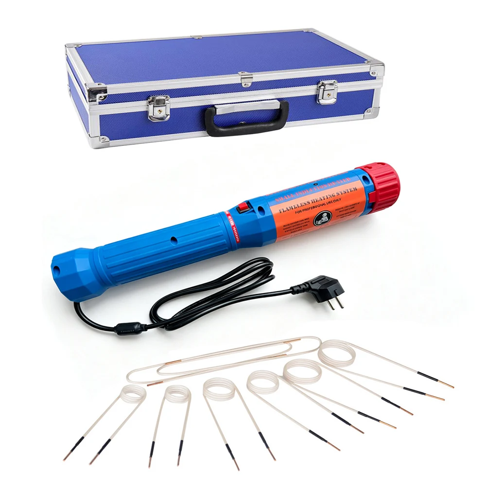 

1100W Flameless Induction Heater 3/8 Coils Portable High Frequency Car Rusty Bolt Nut Remover Tool For Auto Repair