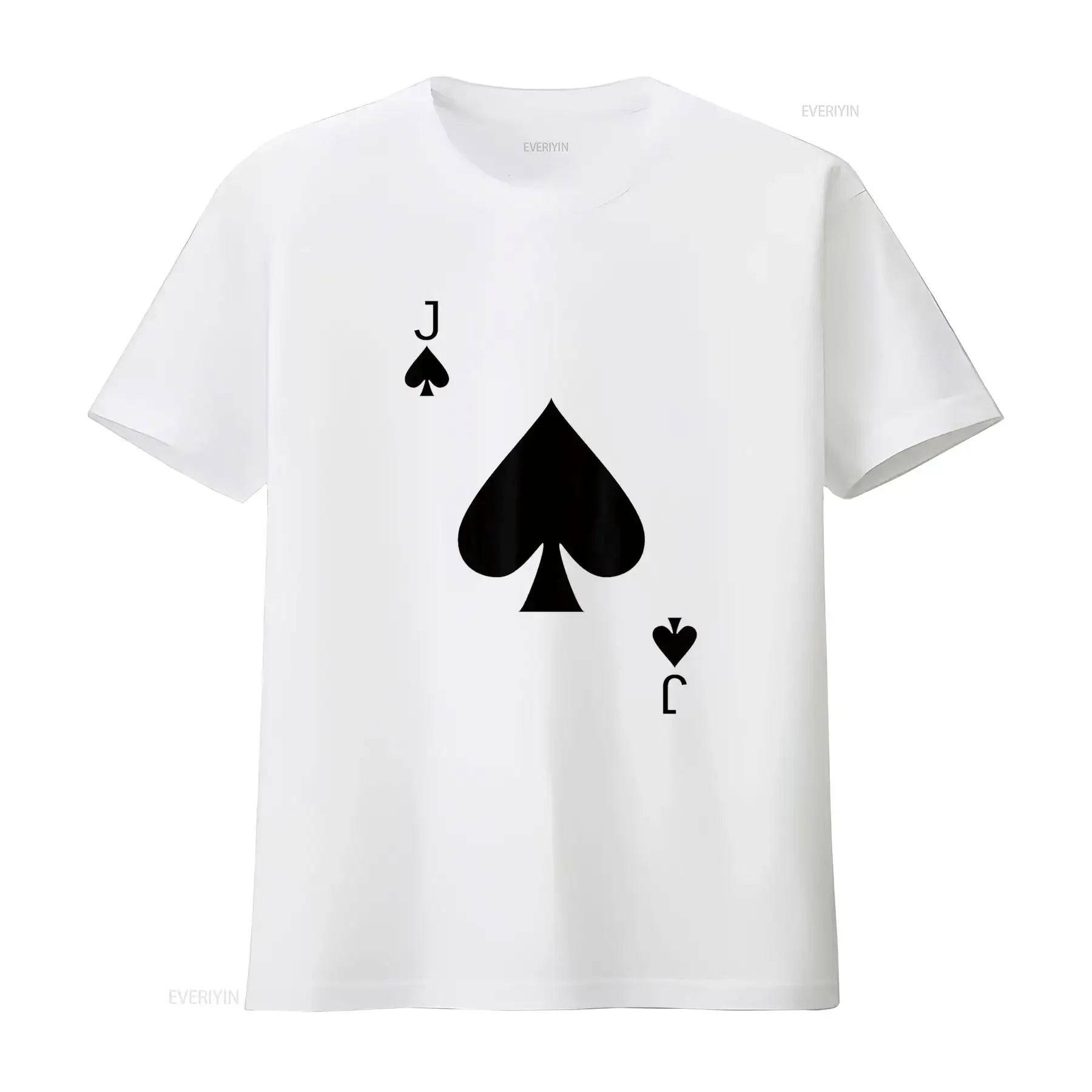 Jack of Spades Deck Cards Halloween Costume T Shirt vintage Washed Casual Slightly designer clothes Comfortable streetwear