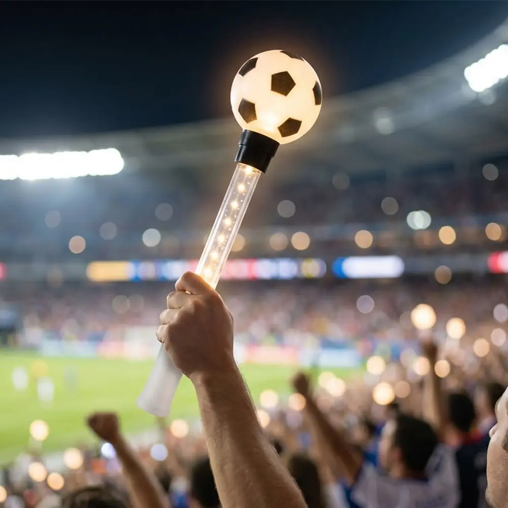 LED Glow Football LED Glow Sticks Flashing Light Football Shape Handheld Flashing Light Stick Reusable Creative Design