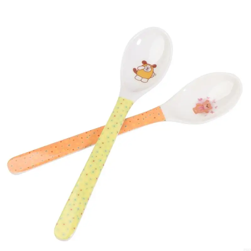 

R66D Plastic Cartoon Feeding Spoon Children Gift Tableware Baby Learn Eatting Tool