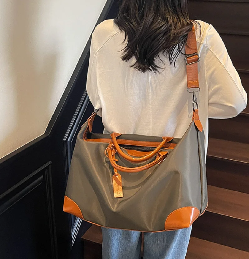 2026 Korean Fashion Large Capacity Travel Duffle Men Women's Waterproof Oxford Shoulder Bags Totes Business Sports Fitness Bag