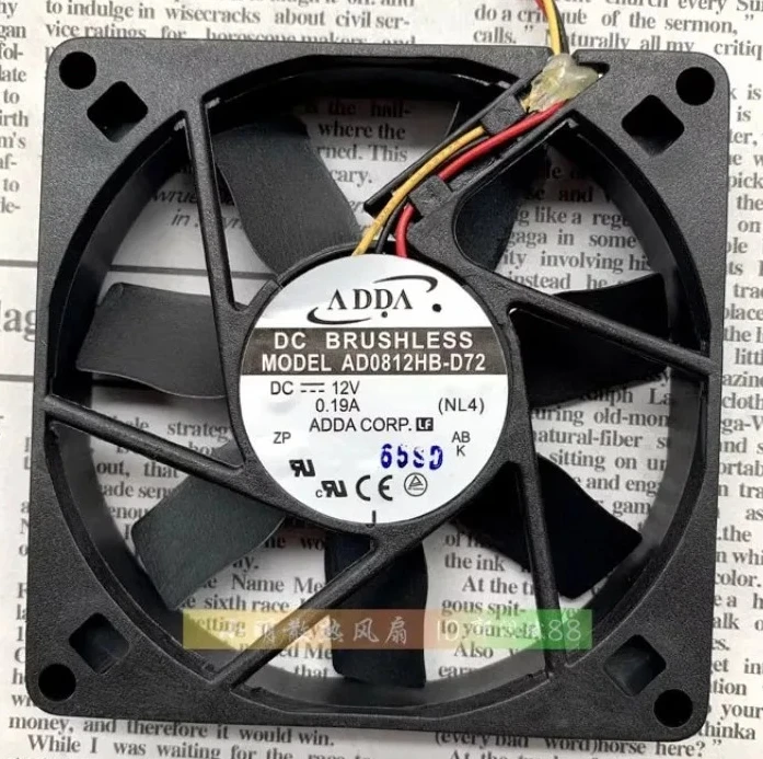 

Новый вентилятор процессора для ADDA AD0812HB-D72 8015 12 В 0,19 А 8 см охлаждающий вентилятор 80x80x15 мм