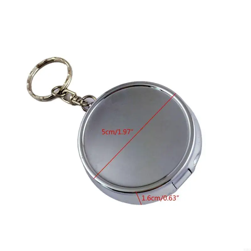 Fashion Outdoor Holder Keyring Pocket Cigarette Ashtray Keychain for Friends 55KA