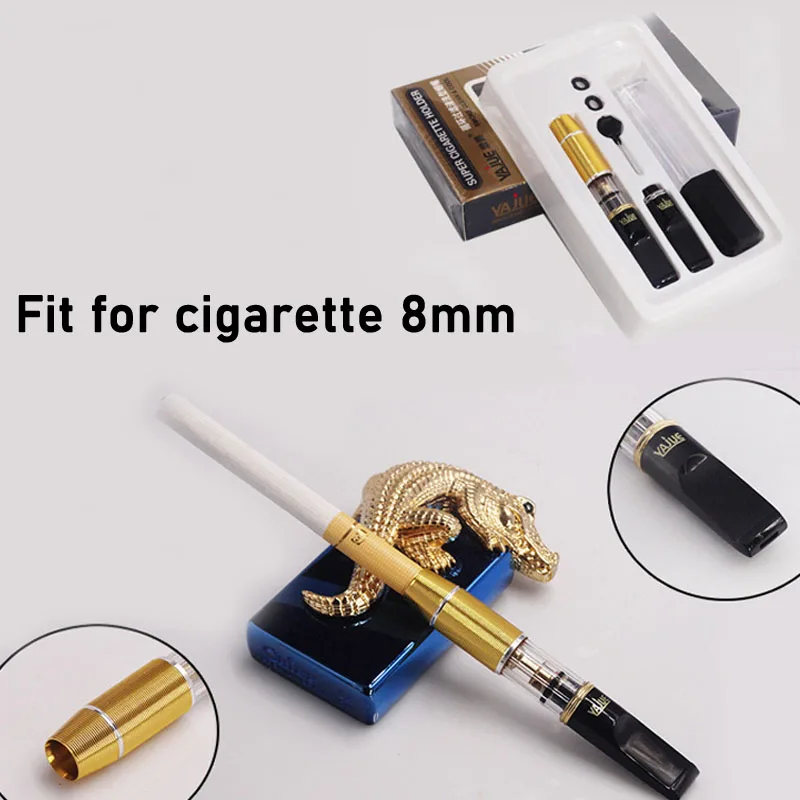 Portable Acrylic Cigarette Holder For 8mm Tar Filtration Smoke Mouthpiece Healthy Recyclable Tobacco Filter Smoking Accessories