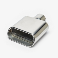 Automotive muffler 304 stainless steel universal exhaust pipe for all automotive exhaust systems automotive tailthroats