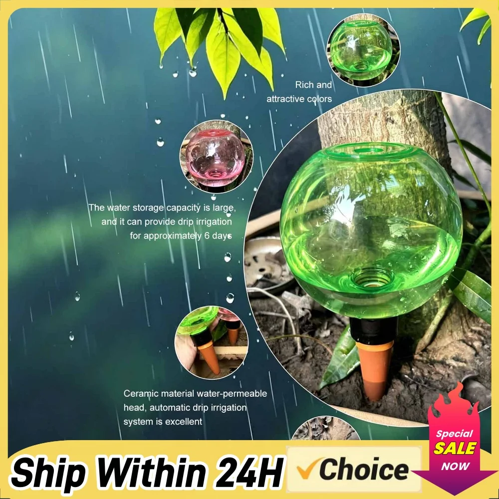 1/4pcs Drip Irrigation System Automatic Plants Water Dispenser 500ml Transparent Watering Bulbs for Indoor/Outdoor Plants