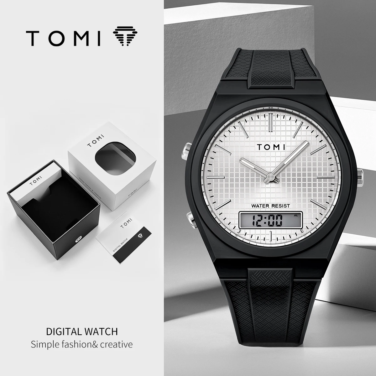 TOMI Men's Electronic Watch Multifunctional Digital Sports Watch Men's Gift