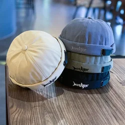 1 Pcs Solid Color Adjustable Brimless Fashion Men Beanie No Visor Spring Autumn Unisex Outdoor Beret Melon Cap Hats