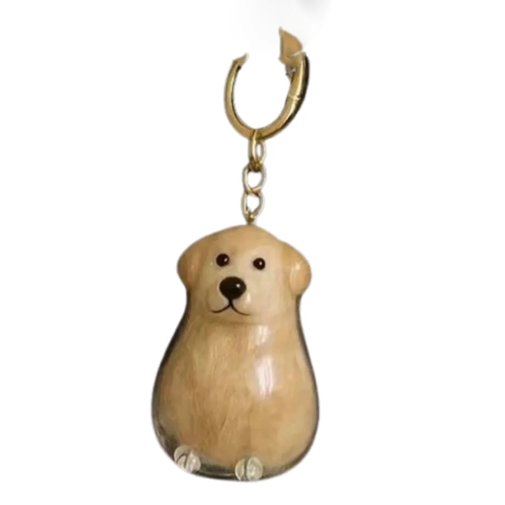Dog Shape Dog Hair Storage Box Hair Grooming DIY Handmade Pet Hair Keychain Acrylic Transparent Puppy Pendants Pet lovers
