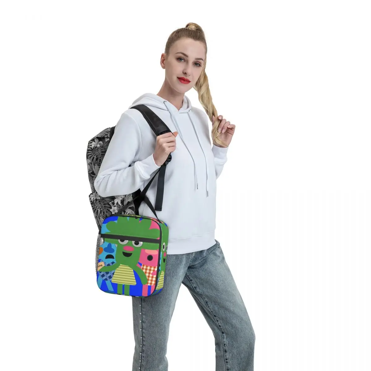 Noodle & Pals Songs Lunch Bag Portable Lunch Box Unisex Picnic Graphic Design Cooler Bag Casual Waterproof Thermal Tote Handbags