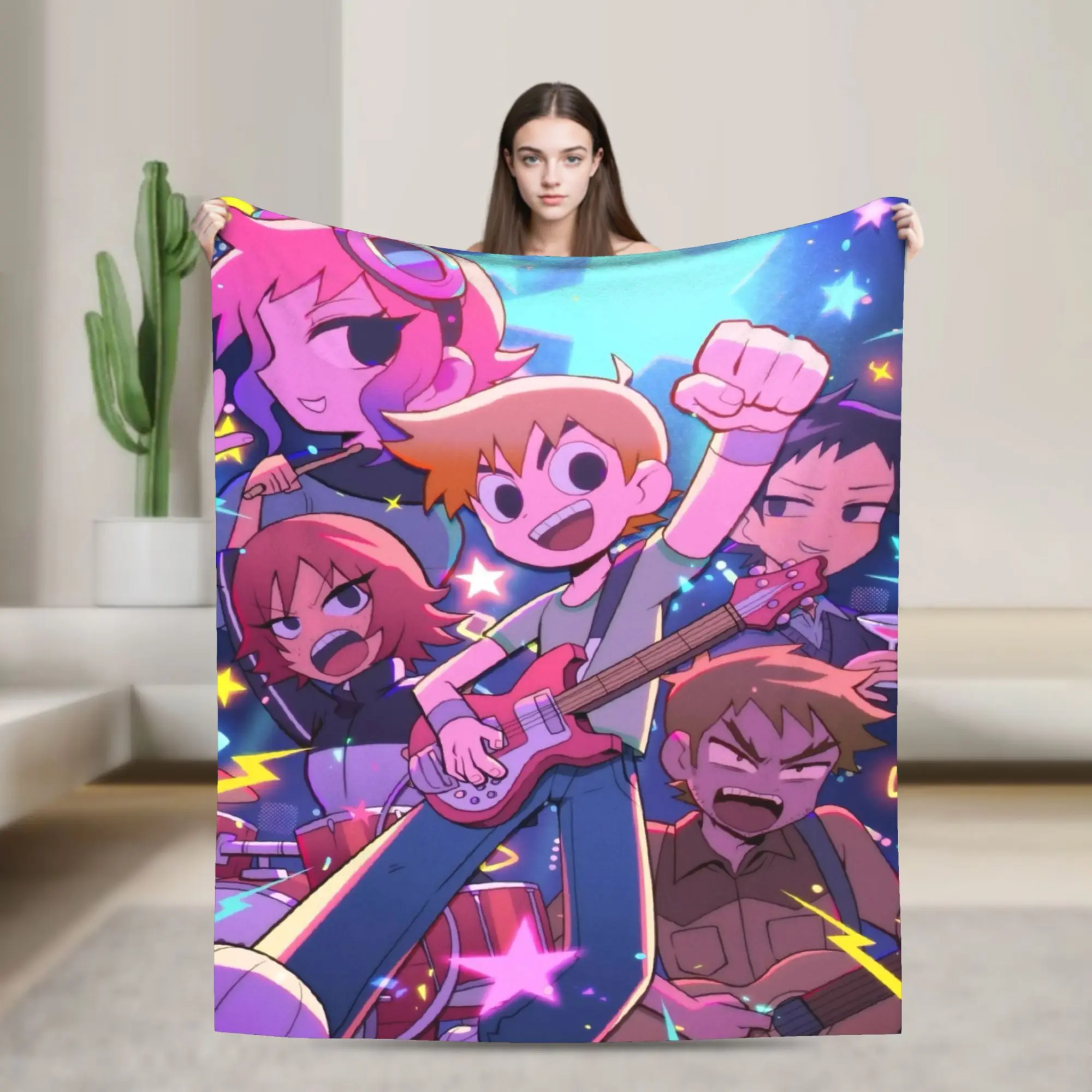 Comfortable Scott Pilgrim vs. the World Blanket Accessories Sofa Decorative  Throws And Blankets Super Soft Flannel for Outdoor