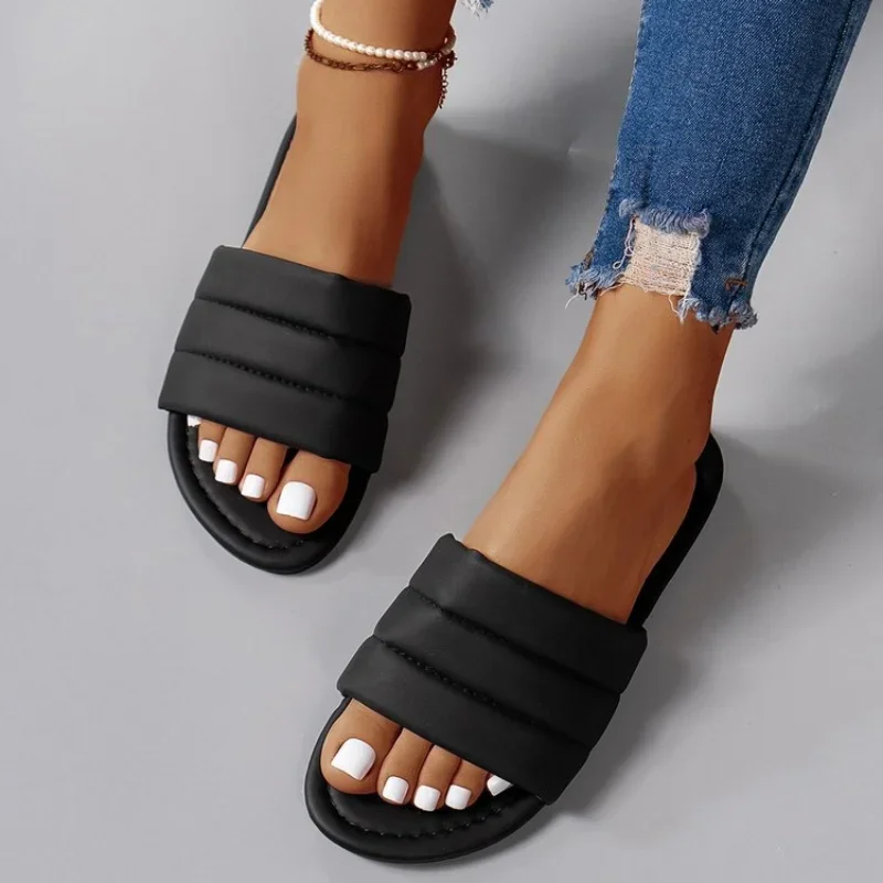 Women Flats Slippers Women Dress Shoes  Summer Sandals Femme Outdoor Fashion Beach Flip Flops Pumps Slides Zapatillas Mujer