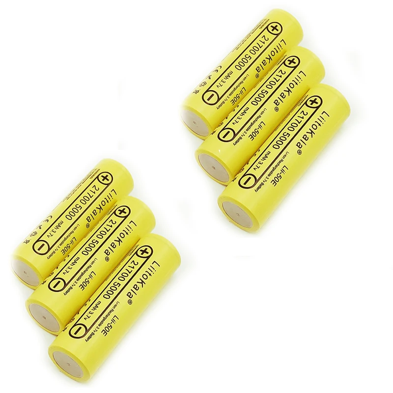 LiitoKala 21700 5000mah Lii-50E بطارية قابلة للشحن 40A 3.7 فولت 10C تفريغ بطاريات عالية الطاقة للأجهزة عالية الطاقة