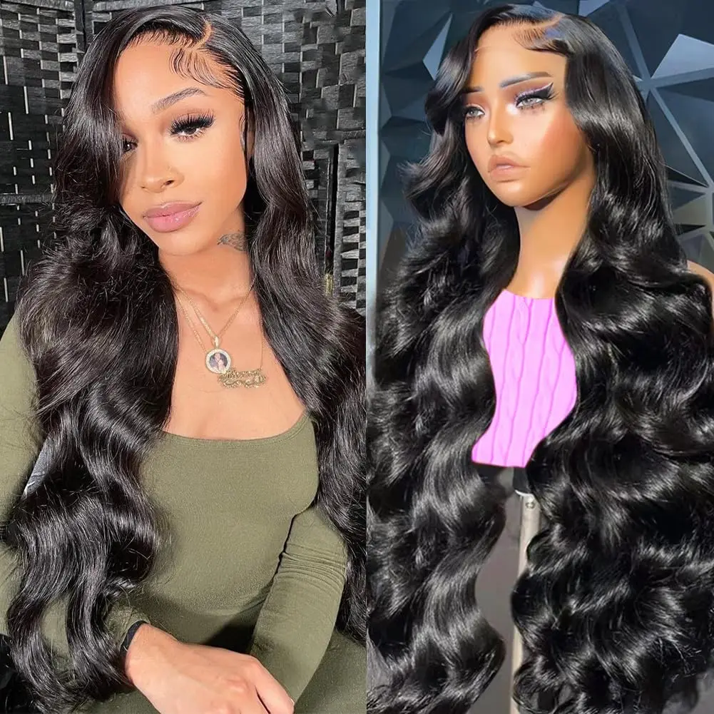 

44 46 Inch Body Wave Human Hair Front Wig 13x6 13x4 HD Transparent Lace Frontal Wigs Pre Plucked Lace Wigs For Women For Women