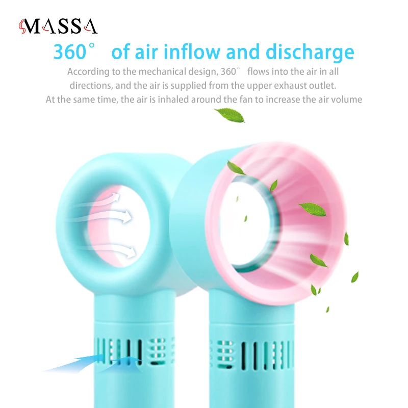 Ventilateur de cils sans lame portable, mini ventilateur créatif, chargement USB, déterminer petit