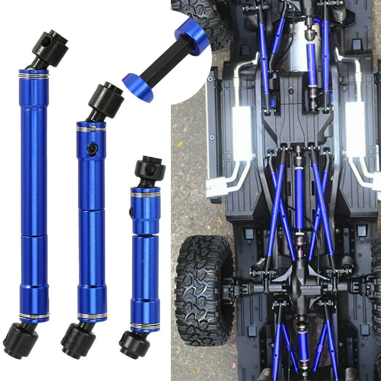 3 Pack Front Middle Rear CVD Alloy Drive Shaft W/ Screw For TRAXXAS TRX6 G63 6X6 1/10 RC Remote Control Car Model Spare Parts