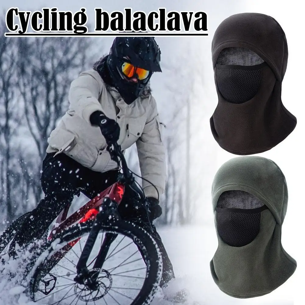 

1pcs Winter Warm Cycling Cap for Men Bicycle Motorcycle Balaclava Windproof Sports Scarf Velvet Bike Face Cover Women Hiking set