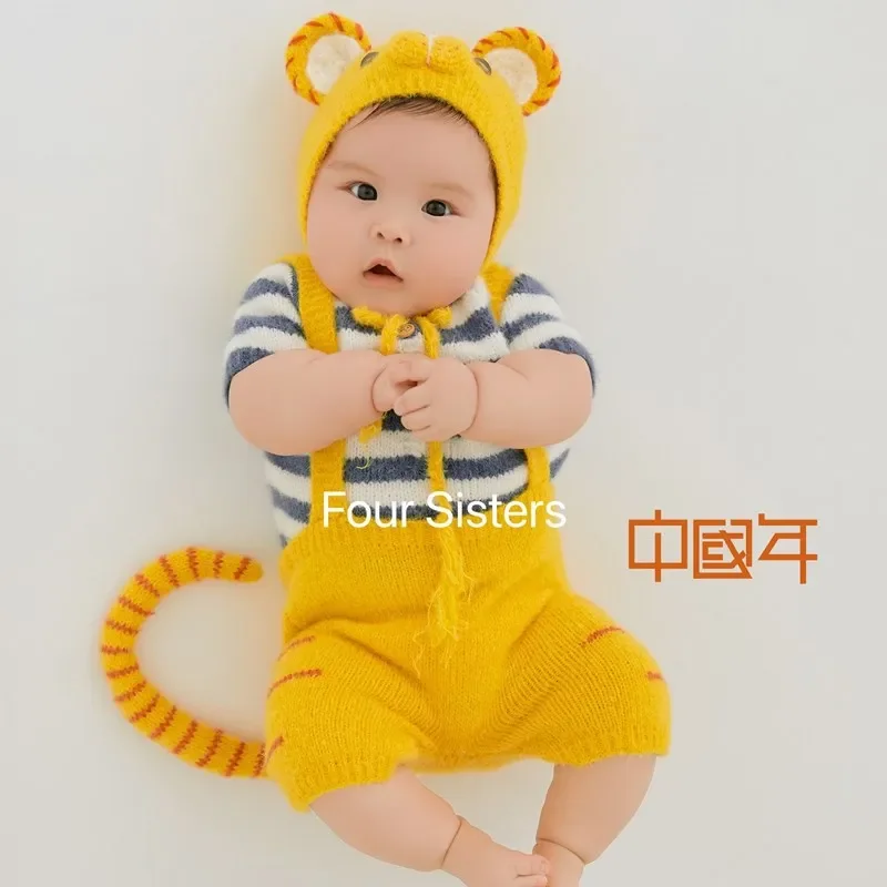 Childrens photography clothing for newborns at 100 days old male and female baby photography clothing  déguisement bébé