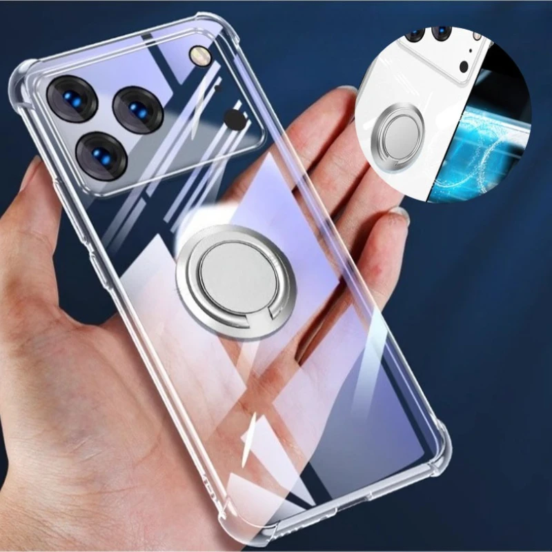 Подушка безопасности, магнитный кольцевой держатель из ТПУ, чехол для iPhone 17Air 17 ProMax, мягкий силиконовый чехол на заднюю панель для iPhone 17Pro, противоударный прозрачный бампер