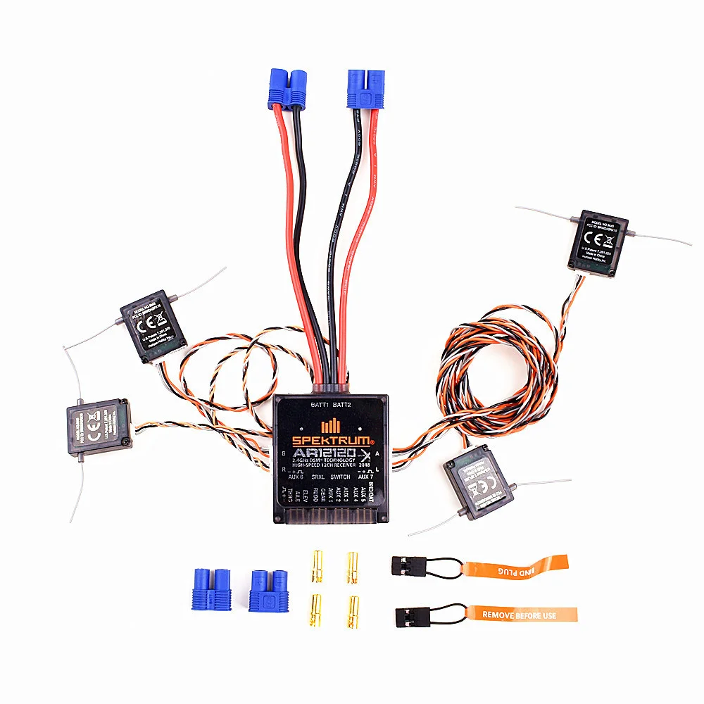 AR12120 12ch DSMX XPlus PowerSafe odbiornik SPMAR12120 kompatybilny z X Plus JR Spek RC pilot zdalnego sterowania