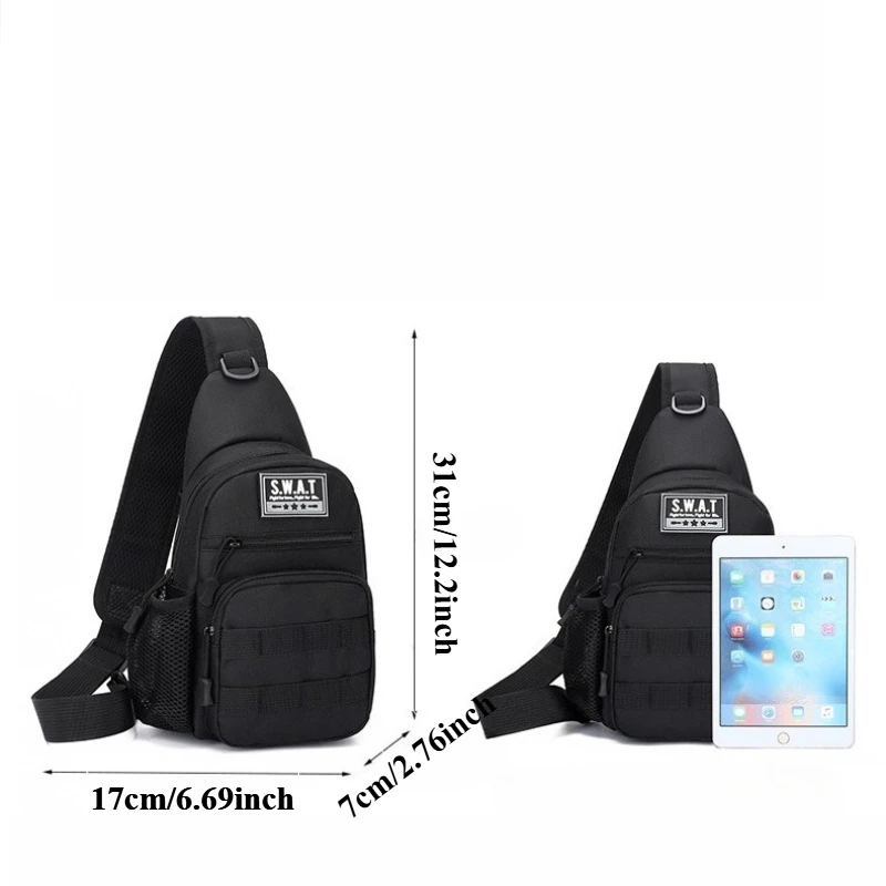 New men's camouflage chest bag sports mountaineering crossbody bag multifunctional shoulder large-capacity trend bags man