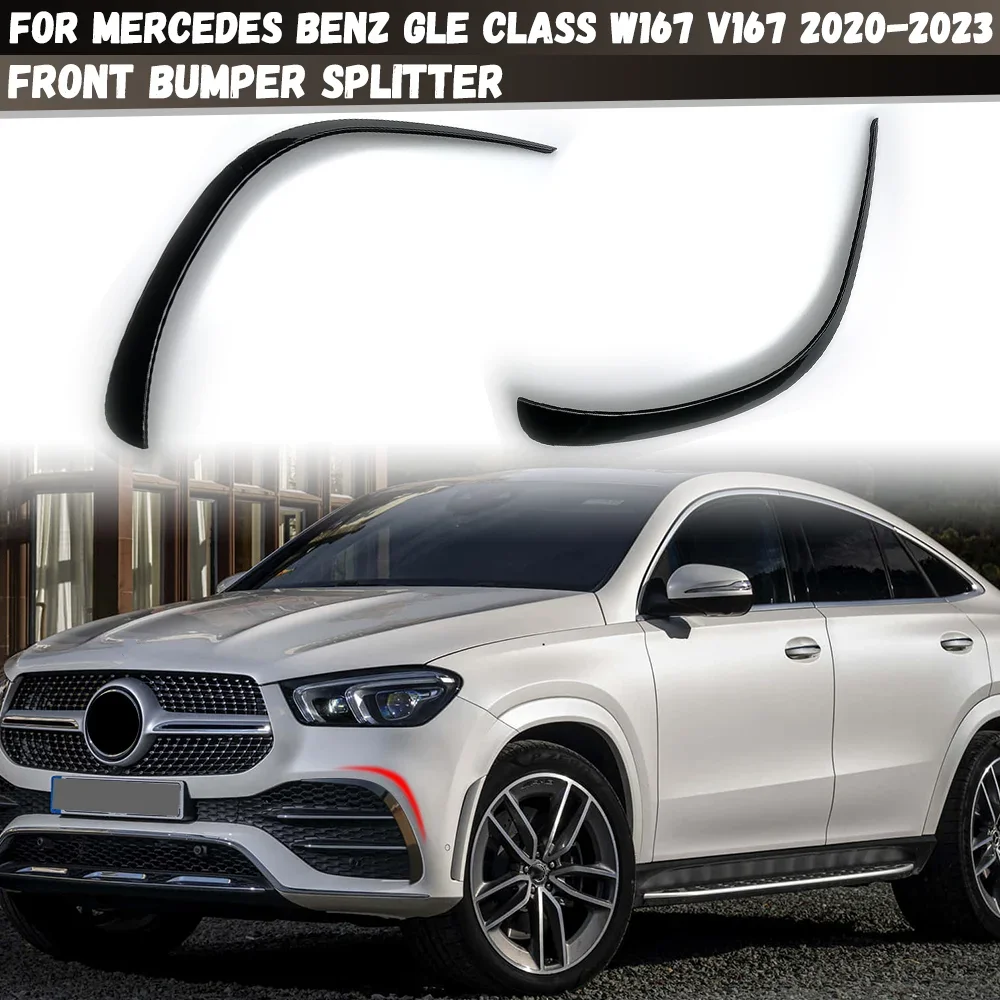 Передний бампер автомобиля, разделитель губ для Mercedes Benz GLE Class W167 V167 GLE350 400 450 AMG GLE53 2020-2023, спойлер, декоративная отделка