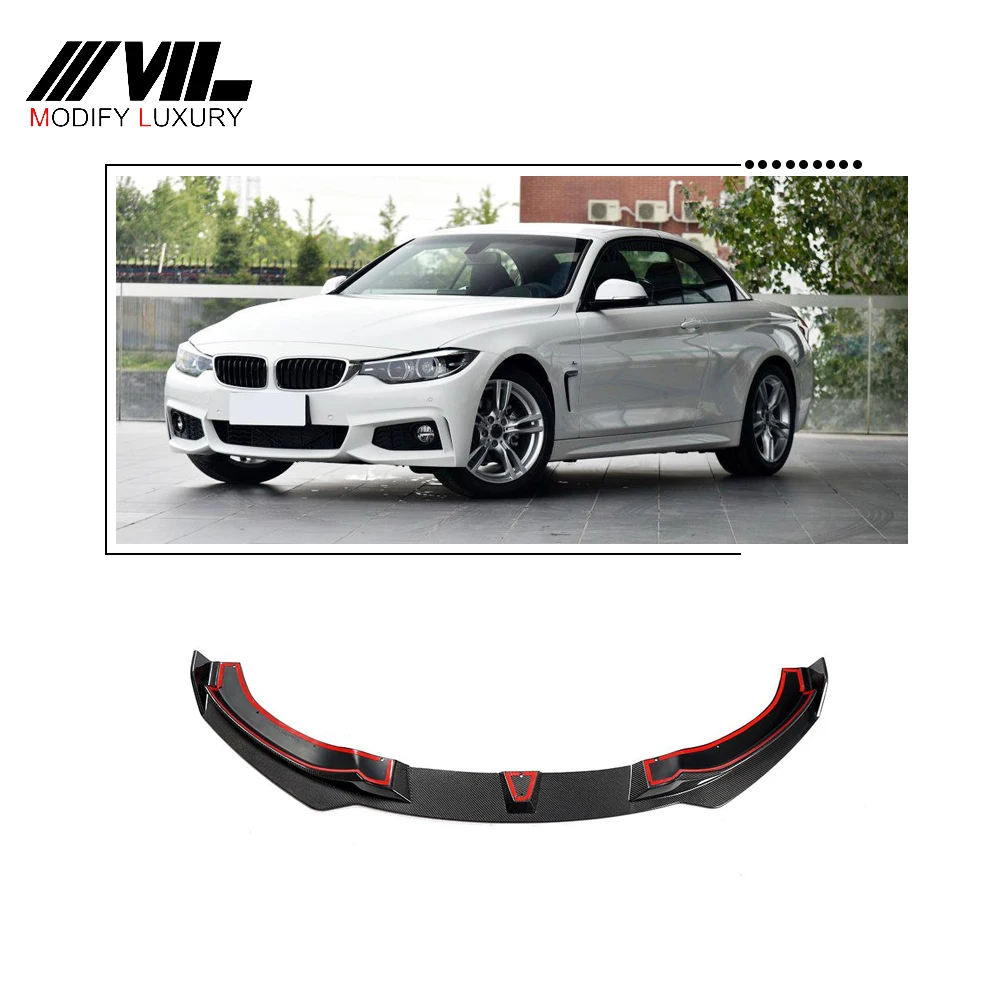 

Suitable for Sporty carbon fiber front bumper lips of BMW 4 Series F32, F33, F36M 2014-2019
